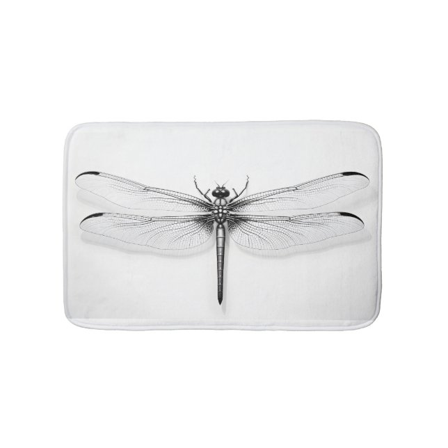 Tapete De Banheiro Dragonfly Metálica Impressa Bath Mat - Na moda (frente)