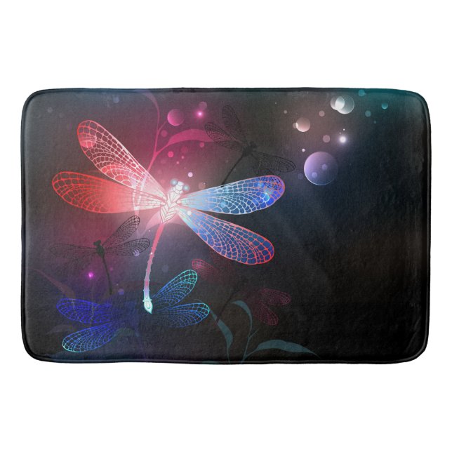 Tapete De Banheiro Dragonfly vermelha (Frente)