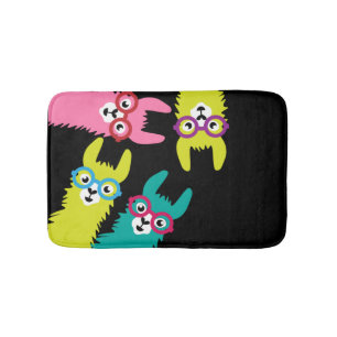 Tapete De Banheiro Drama Llama Colorful Camelid Bath Mat