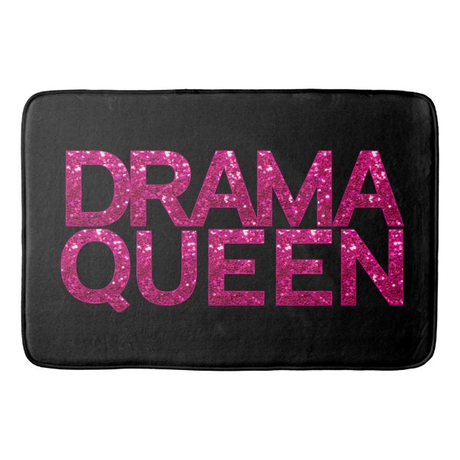 Tapete De Banheiro Drama Queen Hot Pink Glitter (Frente)