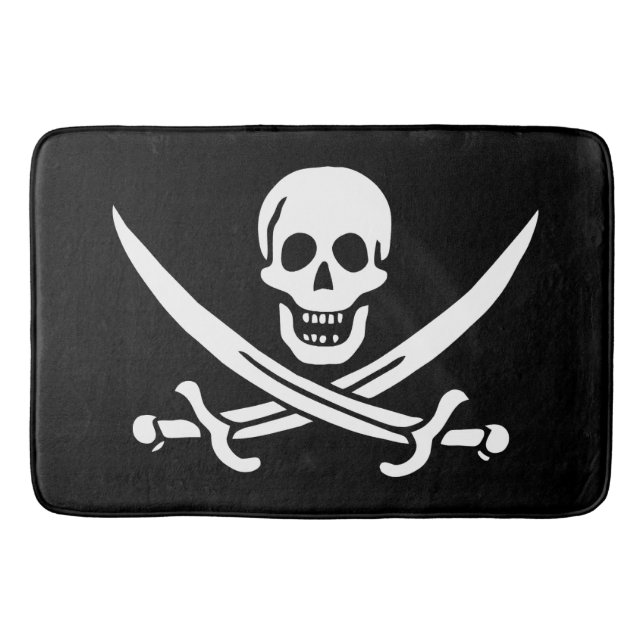 Tapete De Banheiro Drapeau Pirate Jolly Roger (Frente)