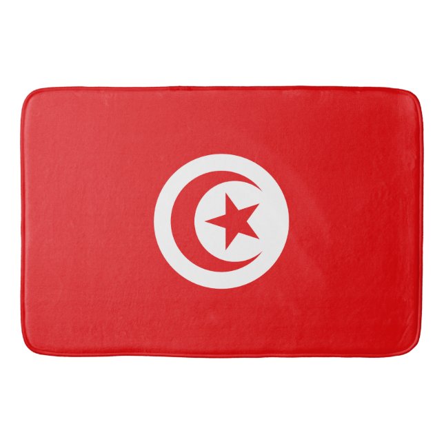 Tapete De Banheiro Drapeau Tunisie (Frente)