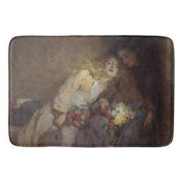 Tapete De Banheiro Duas Meninas Jovens Retornando Para Casa