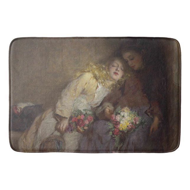 Tapete De Banheiro Duas Meninas Jovens Retornando Para Casa (Frente)