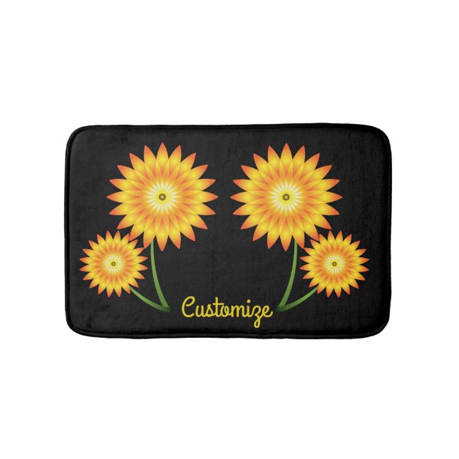 Tapete De Banheiro Duas Plantas Sunflower Thunder_Cove (frente)