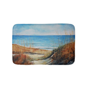Tapete De Banheiro Dunas de areia e esteira de banho da pintura do