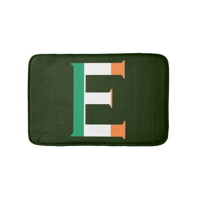 Tapete De Banheiro E Monograma sobreposto à Irish Flag bmcnt (frente)