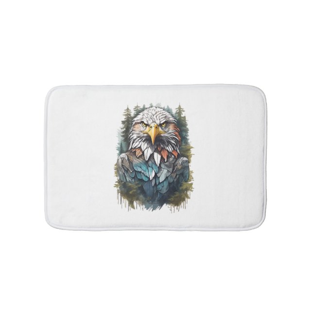 Tapete De Banheiro Eagle Head in Forest (frente)