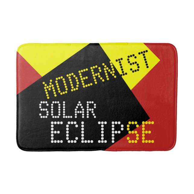 Tapete De Banheiro Eclipse Solar Modernista Curioso personalizável (Frente)