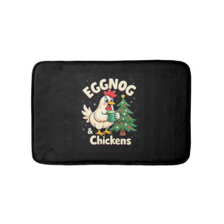 Tapete De Banheiro Eggnog & Chickens