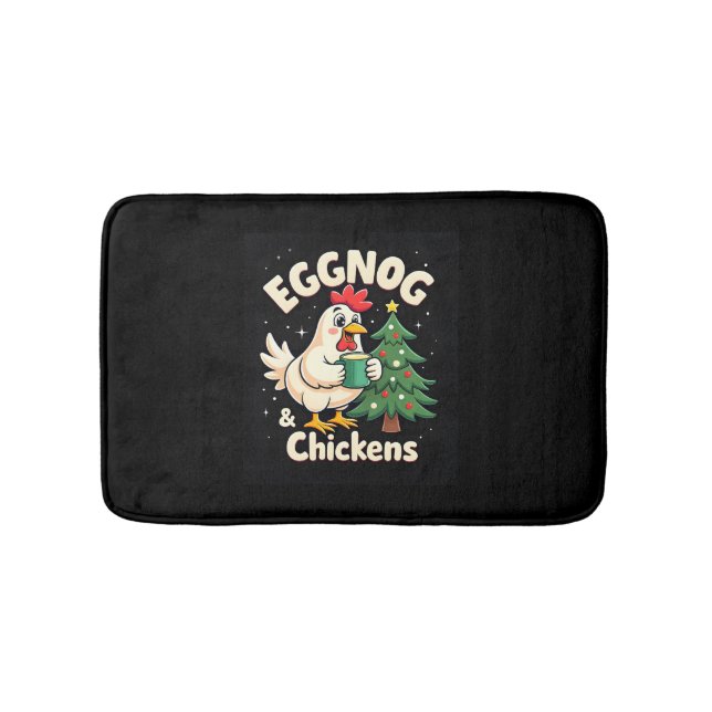 Tapete De Banheiro Eggnog & Chickens (frente)