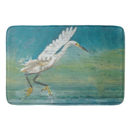 Tapete De Banheiro Egret Gorgeegeal Shorebird Beach