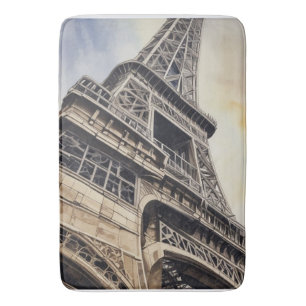Tapete De Banheiro Eiffel Tower Paris Love City Viagem