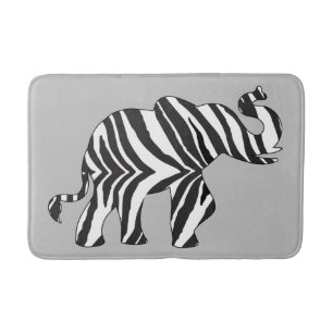 Tapete De Banheiro Elefante composto por Zebra Stripes