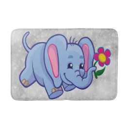 Tapete De Banheiro Elefante de desenho animado fofo