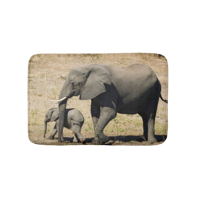 Tapete De Banheiro Elefante e mãe do bebê (frente)