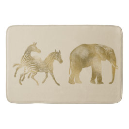 Tapete De Banheiro Elefante & zebras bonitos