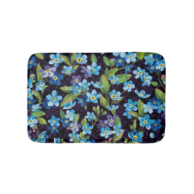 Tapete De Banheiro Elegance Forget-Me-Not Floral Patterno (frente)