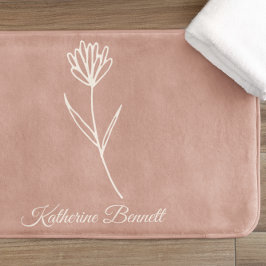 Tapete De Banheiro Elegant Dusty Rose Simple Flower Name