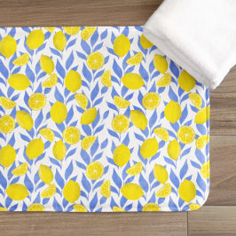 Tapete De Banheiro Elegant French Country Lemon Blue Botanical
