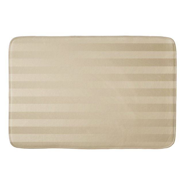 Tapete De Banheiro Elegant Gold and cream stripes  (Frente)