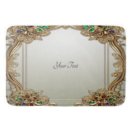 Tapete De Banheiro Elegant Gold Ornate Bath Mat