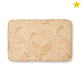 Tapete De Banheiro Elegant Peach Floral Crochet Doily Rose Flower