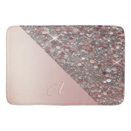 Tapete De Banheiro Elegant Rose Gold Monogram