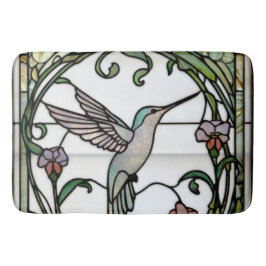 Tapete De Banheiro Elegant stain glass art nouveau hummingbird