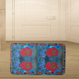 Tapete De Banheiro Elegante azul-Dourado azul-Rosa cor-de-rosa russa