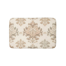 Elegante Bege Damask Vintage Casa de Campo Frances