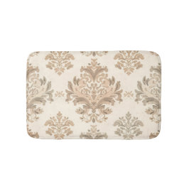 Tapete De Banheiro Elegante Bege Damask Vintage Casa de Campo Frances
