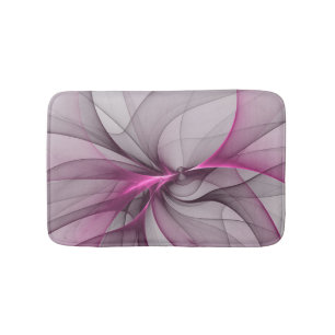 Tapete De Banheiro Elegante Caos Moderno, Abstrato, Arte Fractal Rosa