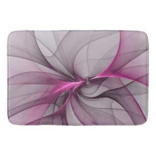 Tapete De Banheiro Elegante Caos Moderno, Abstrato, Arte Fractal Rosa