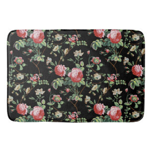 Tapete De Banheiro Elegante Chic Vintage Rosa Rosa Rosa Floral Mat