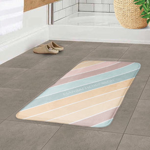 Tapete De Banheiro Elegante Cores de Creme de Verão