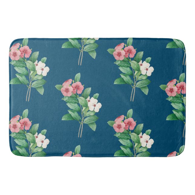 Tapete De Banheiro Elegante Floral (Frente)