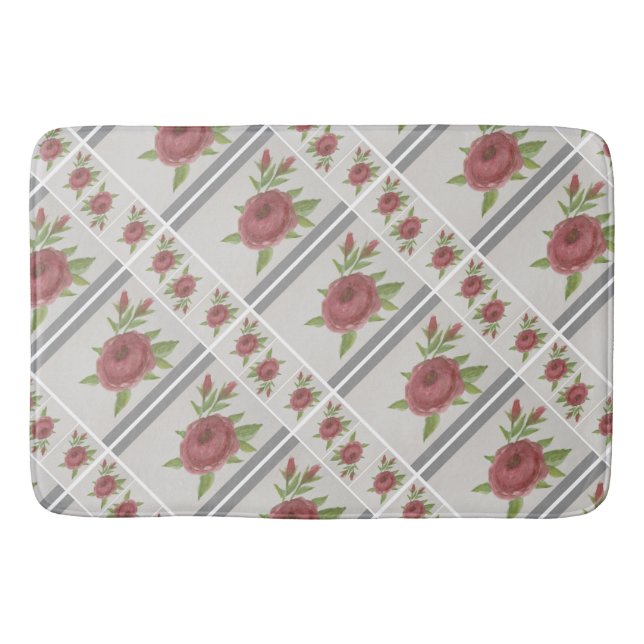 Tapete De Banheiro Elegante Floral Mat (Frente)