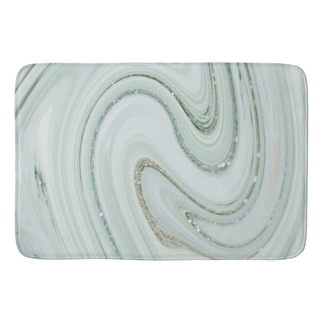 Tapete De Banheiro Elegante Marble Swirl Glitter Padrão Sparkle Glam (Frente)
