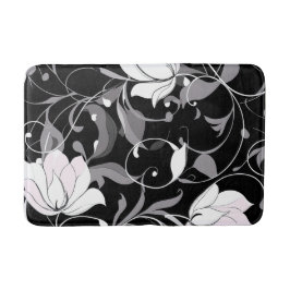 Tapete De Banheiro Elegante Noir Floral Swirl