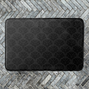 Tapete De Banheiro Elegante Ornamentado Damask Victorian Black