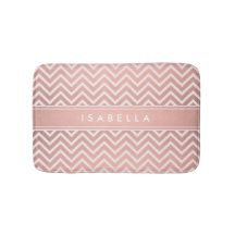Elegante Pink Chevron Pattern Girly Faux Rosa Dour