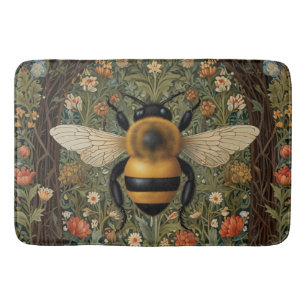 Tapete De Banheiro Elegante vintage bumblebee botânico floral art