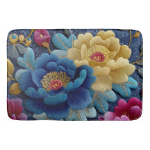 Elegante Visual de Peônia Vintage com Bordado Flor