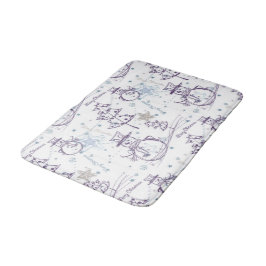 Tapete De Banheiro Elemento de Natal Snowman Sketch Bathroom Mat