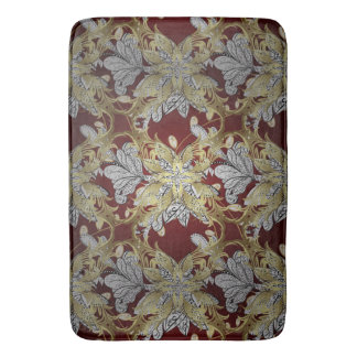 Tapete De Banheiro Elemento Dourado do Padrão Floral Elegante Cores N
