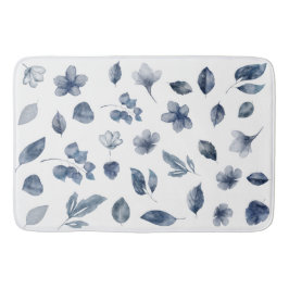 Tapete De Banheiro Elementos de Aquarela Pintados à Mão em Cores de O