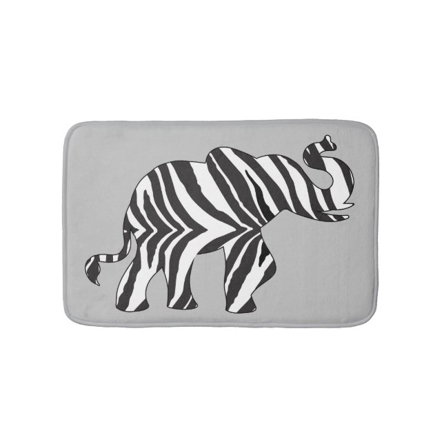 Tapete De Banheiro ELEPHANT FEITO DE listras-zebra (frente)