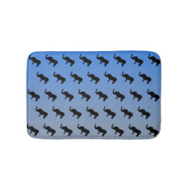 Tapete De Banheiro Elephant Silhouette Pattern