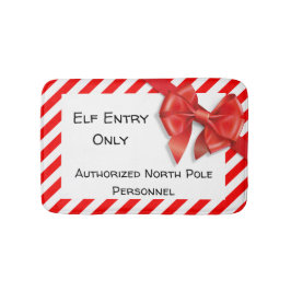 Tapete De Banheiro Elf Entry Only | North Pole Christmas Doormat